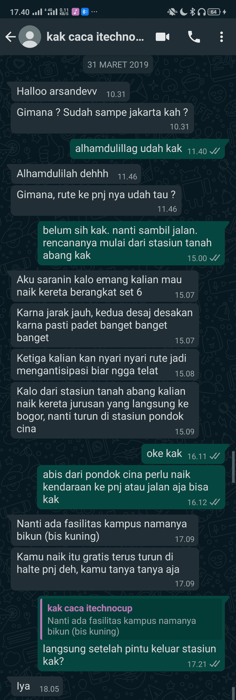 Arahan dari Kak Caca